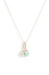 Anzie X Mel Soldera Lash Diamond Evil Eye Charm Necklace In Turquoise