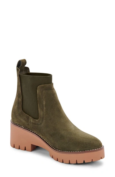 Blondo Dyme Waterproof Chelsea Boot In Olive