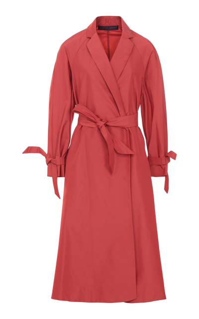 Martin Grant Women's Cotton-blend Midi Wrap Dress In Orange
