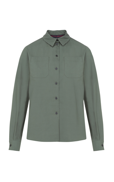 Martin Grant Women's Two Pocket Classic Cotton Shirt In Green