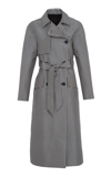 MARTIN GRANT WOMEN'S DOUBLE-BREASTED COTTON-SILK TRENCH COAT