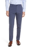 Hugo Boss Genius Slim Fit Stretch Pleated Pants In Navy