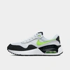 Nike Big Kids' Air Max Systm Casual Shoes In White/black/volt/pure Platinum