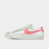 Nike Big Kids' Blazer Low '77 Casual Shoes In Summit White/pink Gaze/coconut Milk/pink Foam