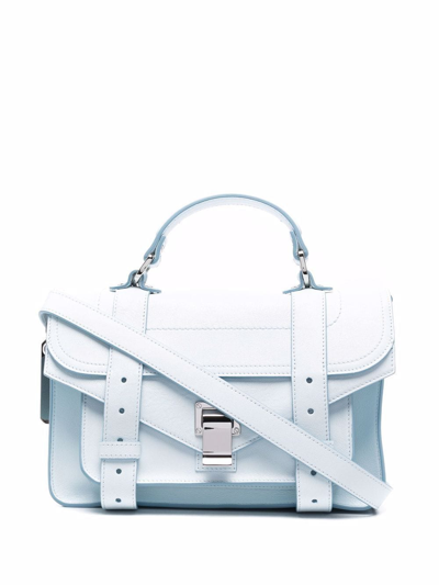 Proenza Schouler Ps1 Tiny Leather Tote Bag In Blue