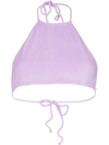 Jade Swim Purple Gia Halterneck Bikini Top In Purple
