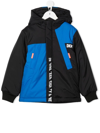 Dkny Colour-block Hooded Jacket In Black