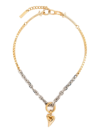 Vann Jewelry Small Heart Pendant Two-tone Necklace In Gold