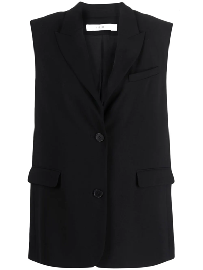 Iro Notched Lapels Tailored Gilet In Black