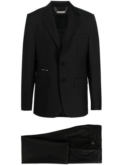 Philipp Plein Single-breasted Two-piece Suit In Black