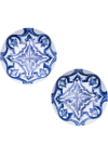 Dolce & Gabbana Blue Meditteraneo Pattern Soup Plate Set In Blue