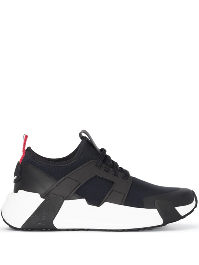 Moncler Lunarove Neoprene Low-top Sneakers In Black