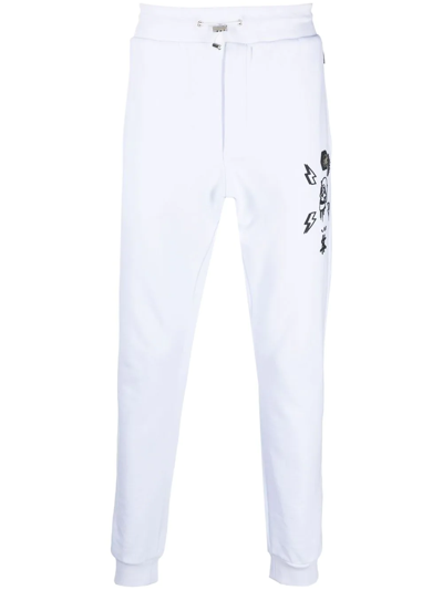 Philipp Plein Hexagon Tapered Track Pants In White