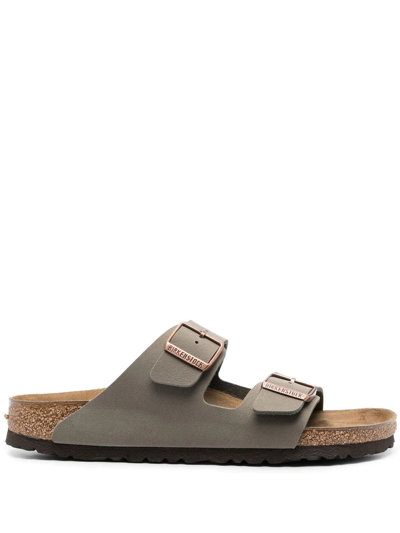 Birkenstock Arizona Sandal Bf Nubuck Stone In Grey