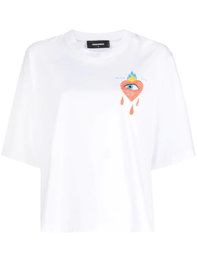 Dsquared2 Dont Cry For Me T-shirt In White