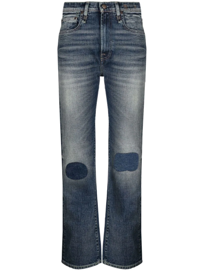 R13 High-waisted Slim-cut Jeans In Blue