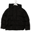 DSQUARED2 LOGO-PRINT ZIP-UP PUFFER JACKET