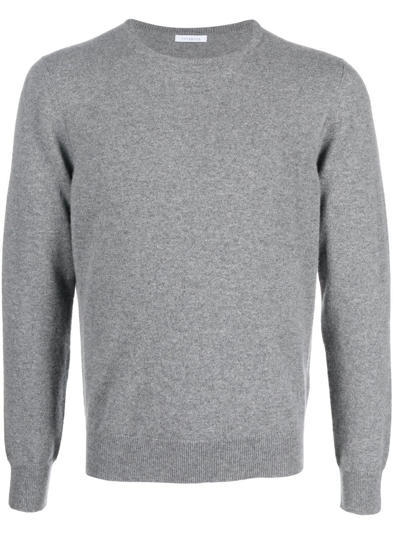 Malo Ribbed Knitwear With Round Neckline In Gray