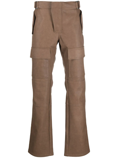 Misbhv Straight-leg Cargo Trousers In Brown