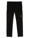 Stone Island Compass-patch Trousers In Black