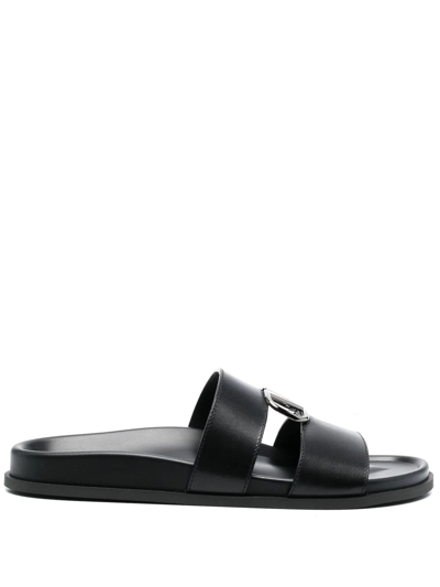 Valentino Garavani Valentino Vlogo Signature Sandals In Black