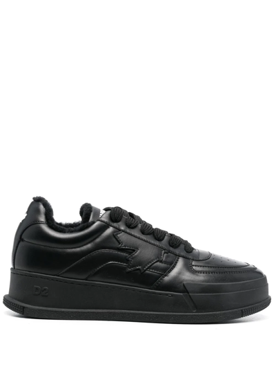 Dsquared2 Slash Chunky Low-top Trainers In Black