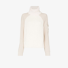 MONCLER NEUTRAL TWO TONE POLO NECK jumper,H20939F00003M112718320631