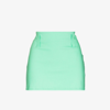 Rotate Birger Christensen Tally Contrast-stitch Mini Skirt In Green