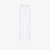 Rta White Luana Flared Cotton Trousers In White