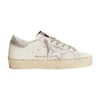 Golden Goose Hi Star Sneakers In White Leather In White_silver