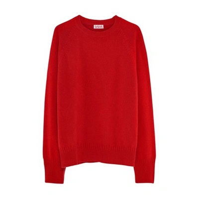 Tricot Recycled Cashmere Jumper In Red