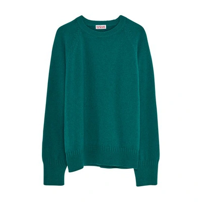 Tricot Recycled Cashmere Sweater In Bottle Green