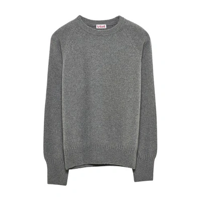 Tricot Recycled Cashmere Jumper In Grey