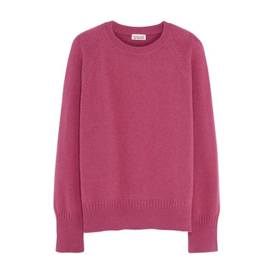 Tricot Recycled Cashmere Jumper In Indian Pink