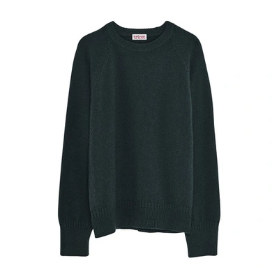Tricot Recycled Cashmere Sweater In Green