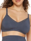 Natori Women's Bliss Maternity Nursing Wireless Bra 765058 In Ash Navy