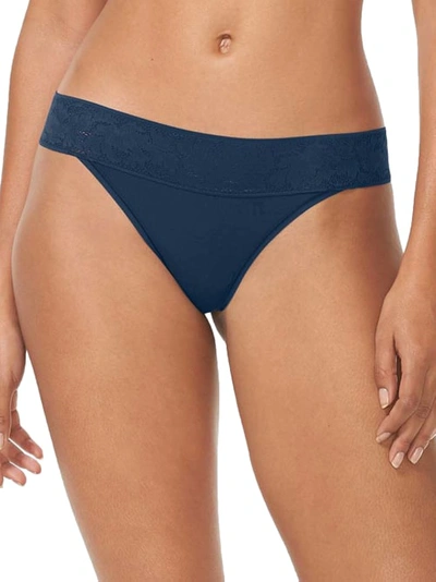 Tommy John Second Skin Lace Thong In Dress Blues