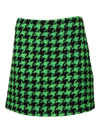 Msgm Houndstooth-print Wool Mini Skirt