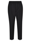 Brunello Cucinelli Elastic Waist Plain Trousers In Black