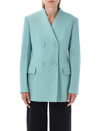 Jil Sander Straight Double Buttoned Tailoring Blazer In Verdgris