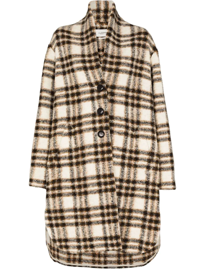 Isabel Marant Étoile Check-pattern Single-breasted Coat In Multi