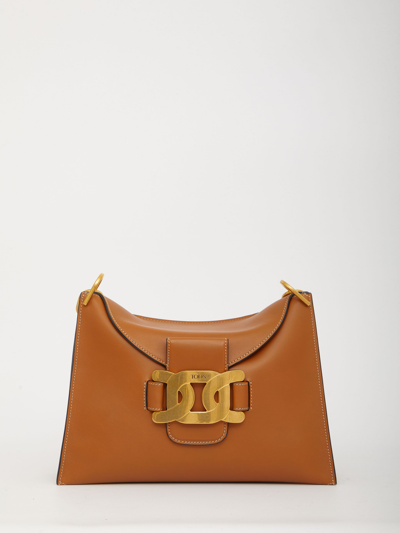 Tod's Brown Leather Bag In Buff