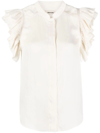 ZADIG & VOLTAIRE RUFFLED-SLEEVE BLOUSE
