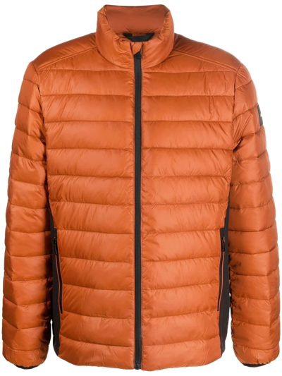 Calvin Klein Zipped-up Padded Jacket In Orange