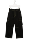 Off-white Multi-pocket Cargo Trousers In Black