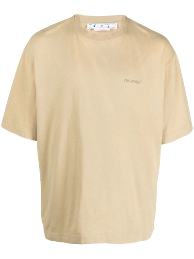 Off-white Diag Tab Over T-shirt In Neutrals