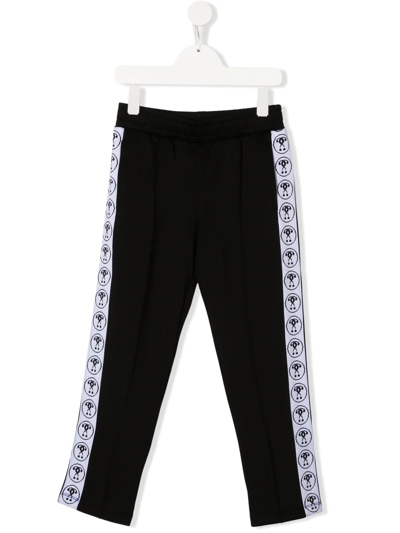 Moschino Kids' Logo-trimmed Track Pants In Black
