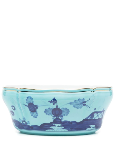 Ginori 1735 Oriente Italiano Ceramic Salad Bowl In Blue