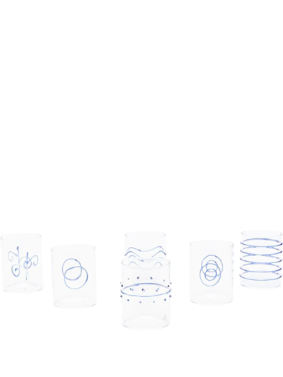 Ichendorf Milano Decó Blu Water Glass (set Of 6) In Blue