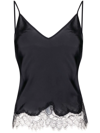 L AGENCE LACE-TRIMMED CAMISOLE TOP